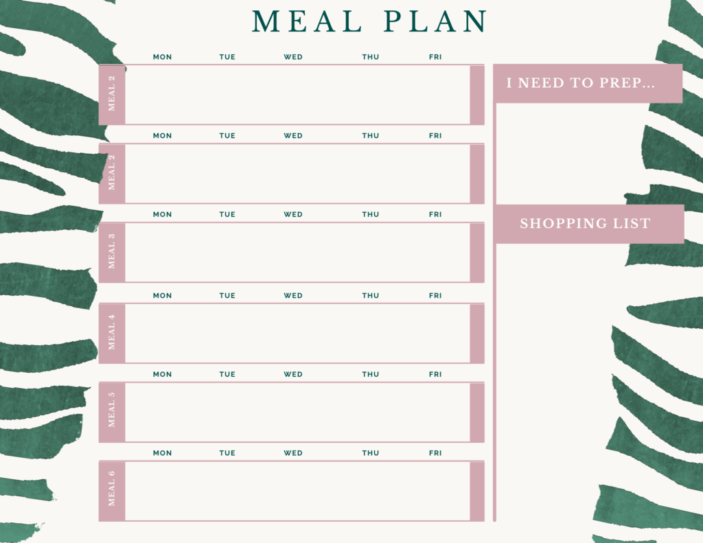 Meal Planning Template